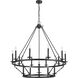 Florence 15 Light 41.75 inch Matte Black Chandelier Ceiling Light